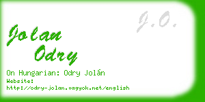 jolan odry business card
